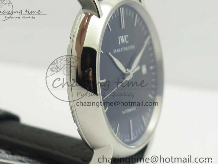 MIROTIME 0321 Portofino Automatic SS TWF 1:1 Best Edition Black Dial on Black Leather Strap A TravelReady 7199